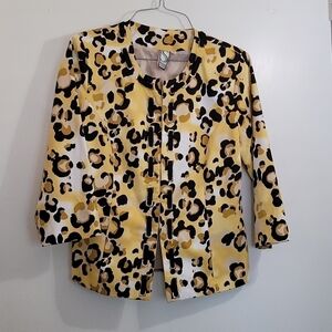 SilkLand Cheetah Print Jacket Size Small